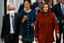 Speaker Pelosi headed to work to announces pay raises for Congressional Staff.