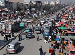 Crowded Streets in Kabul as people try to flee from the Taliban