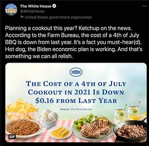 White House 4th of July BBQ Tweet