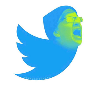 Screaming Liberal Twitter Bird