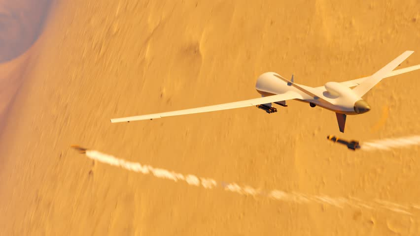 Predator Drone Firing Missiles