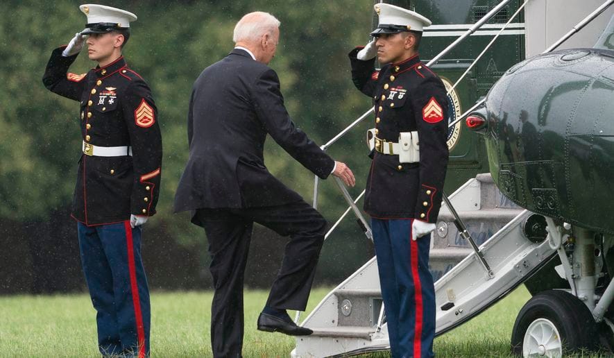1 hour after Afghan speech, President Biden Returns to CD